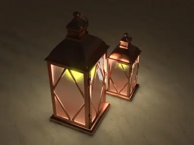 Traditional Arabic Lanterns 3D model