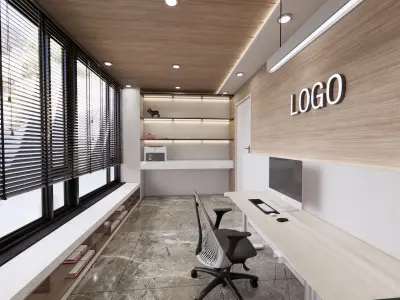 office and kitchen 3D model