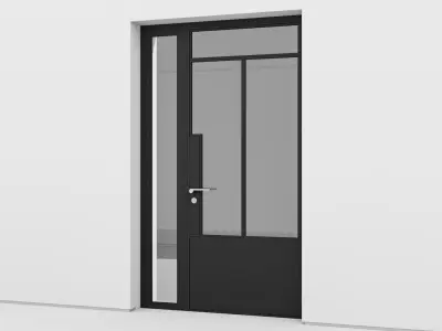 Aluminium door 158 3D model