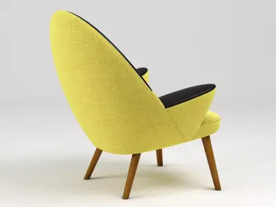 PP521 Upholstered Peacock 3D model