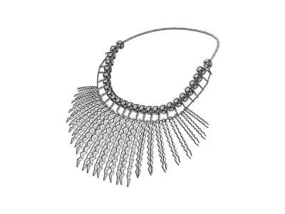 Tribal Necklace Low-poly 3D model