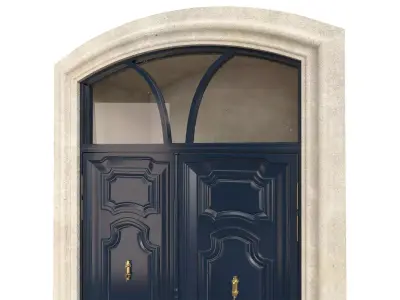 Entrance classic door 141 3D model