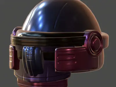 Gas mask helmet 3d model scifi Low-poly  Low-poly 3D model 246