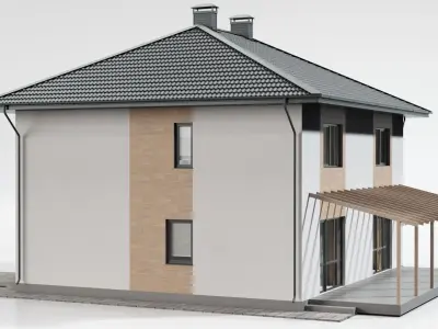 Townhouse house 3D model