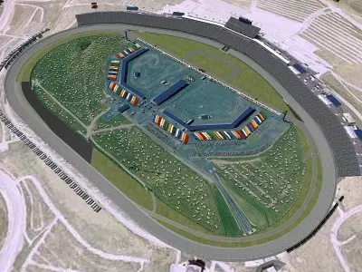 Kentucky Speedway Game Ready Low-poly 3D model