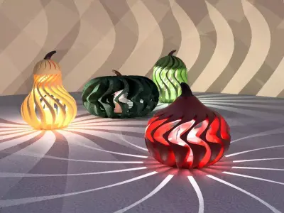 Pumpkin light Airliner 3D print model