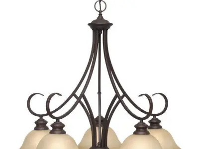 Ehmann Light Shaded Classic -Traditional Chandelier Low-poly 3D model