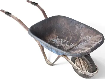 wheelbarrow Low-poly 3D model
