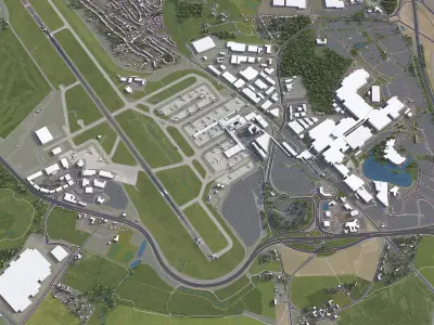 Birmingham Airport Low-poly 3D model