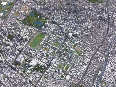 Bangkok - City 3D Model Low-poly 3D model