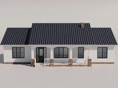 Country Style House Low-poly 3D model