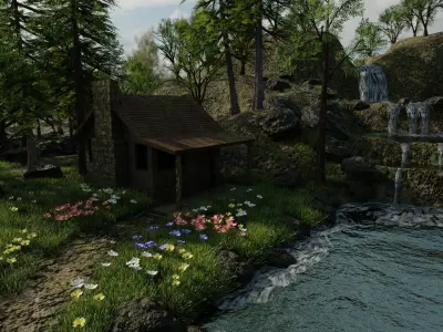 Abandoned House Scene 3D model