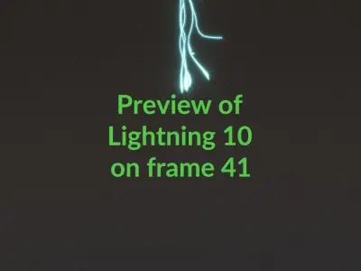 Animated Lightning v10 Low-poly 3D model