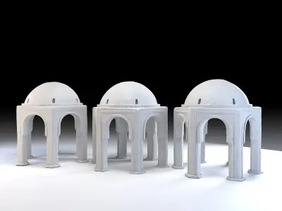 Eastern Dome Building Low-poly 3D model