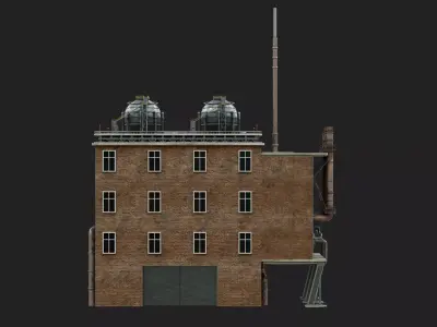 Industrial Building Plant High Quality  3D model