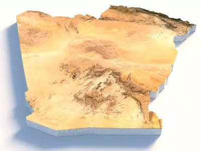 Algeria Terrain country 3D model