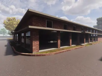 Canteen and Kitchen Building - Revit Model 3D model