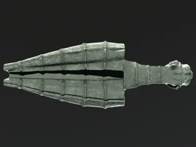 Waterspout Gargoyle Pteropanther Low-poly 3D model