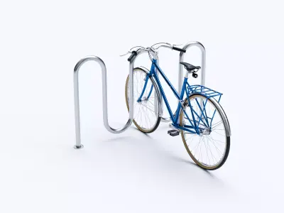 Bicycle Parking Wave Rack 3D model