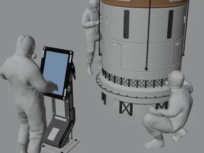 Sci Fi Lab Energy Capsule Low-poly 3D model