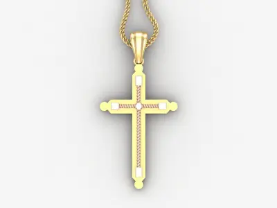 Cross Light Gold 4CP078 3DM STL 3D model