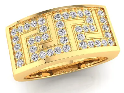 Small fancy mans ring 3D print model