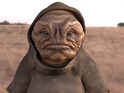 STAR WARS ALIEN CREATURE Low-poly 3D model