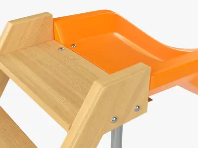 Playground outdoor slide 3D model