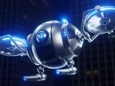 Sci-Fi Security Drone - Blender 3D model