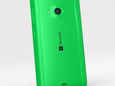 Microsoft Lumia 535 and Dual SIM Green Low-poly 3D model