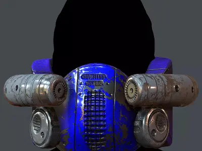 Gas mask helmet 3d model scifi Low-poly  Low-poly 3D model 487