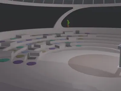 Metaverse Auditorium Low-poly 3D model