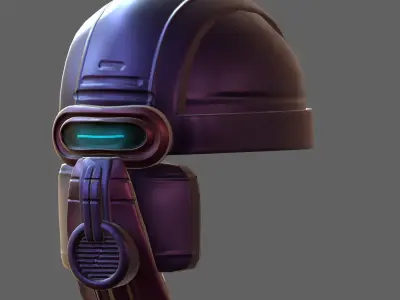 Gas mask helmet 3d model scifi Low-poly  Low-poly 3D model 186