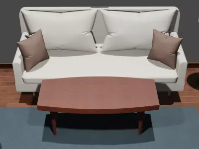 Normal Ordinary Living Room 3D model