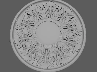 rosette ornate ceiling medallion 3D model buy