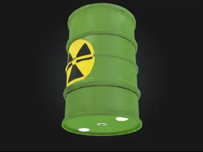 Barrel  Hazardous Waste Containment in 3D Detail 3D model