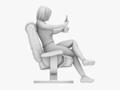 Girl Selfie 3D print model