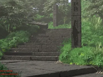 Rock slabs 2x1m 3D model