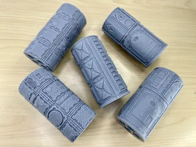 Grim Iron Underbelly Texture Roller and Terrain Set 3D print model