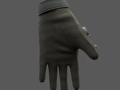Gloves military combat soldier armor scifi  3D model
