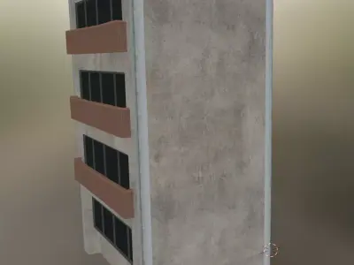 building 12 Low-poly 3D model get