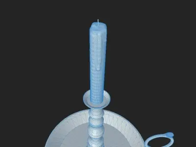 Candle Holder Low-poly 3D model 6