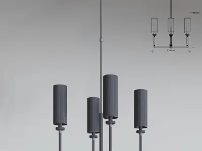 Ziyi small chandelier 3D model