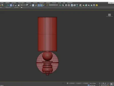 Majolica gold sconce Low-poly 3D model