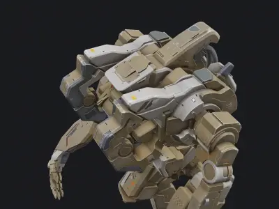 scifi-model538 wooden robot 3D model