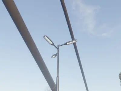 Street Light 11 version 5 3m with pole 3 Low-poly 3D model