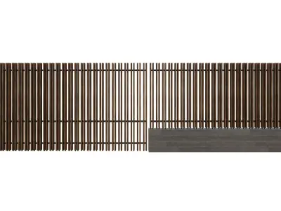 Entrance group with gate 3D model