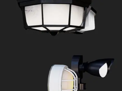 Lights 04 Low-poly 3D model