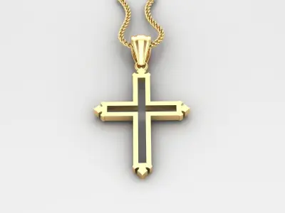 Cross Light Gold 4CP032 3DM STL 3D print model
