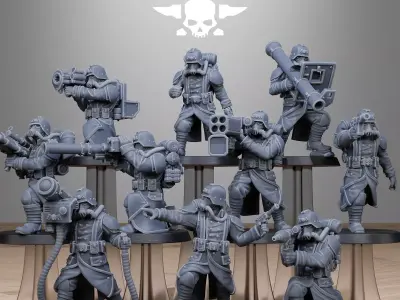 GrimGuard Rocketeers 3D print model